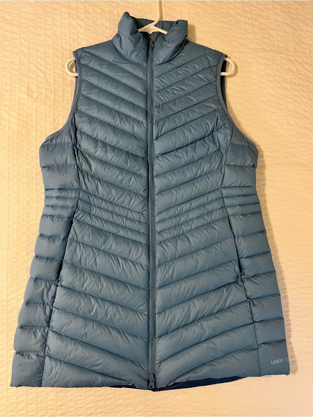 Land’s End Lightweight Women’s Quilted Vest - Sky Blue M/T